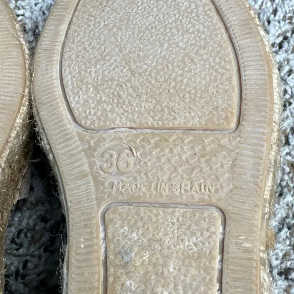 NAGUISA Silencio Platform Espadrille Sandals Anthropologie Ecru Size 36 US 6